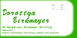 dorottya birkmayer business card